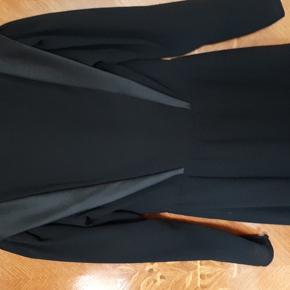 Vintage Frank Usher black Crepe dress 8 - Picture 9 of 11